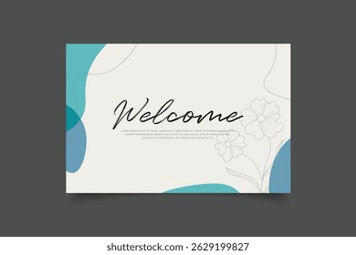welcome greeting card template design
