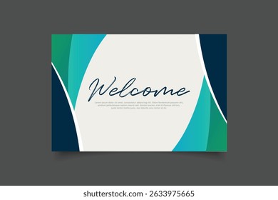 welcome greeting card template design