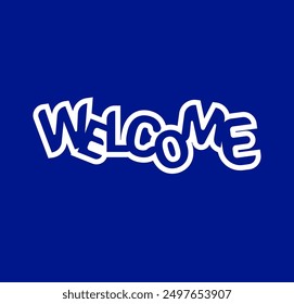 Ilustración vectorial de tarjeta de felicitación de bienvenida