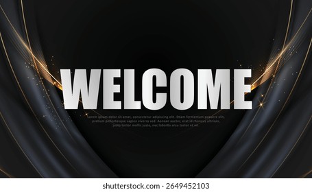 welcome greeting with luxury background