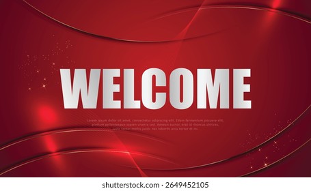 welcome greeting with luxury background
