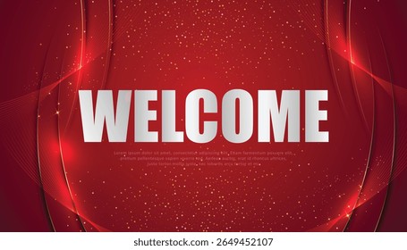 welcome greeting with luxury background