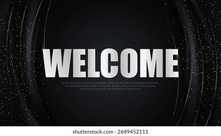 welcome greeting with luxury background