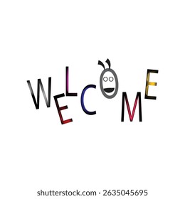 Welcome greeting word image vector illustration of a welcome greeting word image to welcome someone who comes