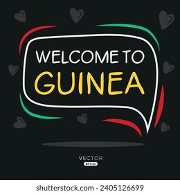Welcome to Guinea, Vector Illustration.