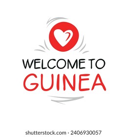 Bienvenidos a Guinea, Ilustración vectorial.