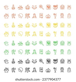 welcome Halloween with our amazing collection of icons. Our Halloween theme's flat design icons are the perfect combination of modern aesthetics and classic elements that bring a fun Halloween feel. 