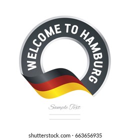 Welcome to Hamburg Germany flag logo icon