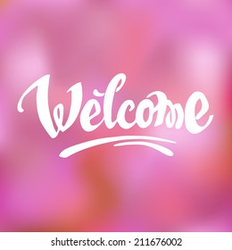 Welcome hand drawn lettering