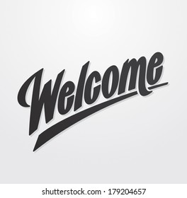 Welcome hand lettering