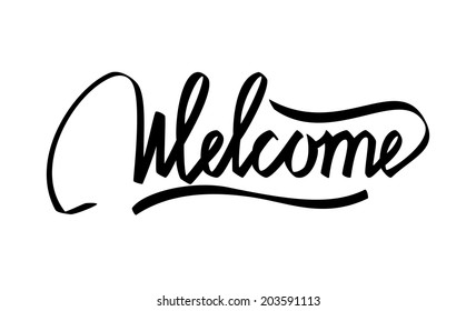 Welcome Hand Lettering Calligraphy
