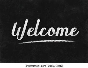 Welcome Hand Lettering Design Typographic Handwritten Stock Vector ...