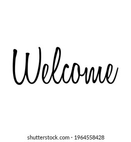 Welcome Hand Lettering Handmade Calligraphy Vector Stock Vector ...