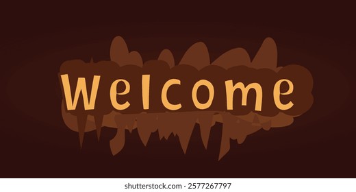 Welcome hand lettering premium vector illustration design background