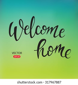 Welcome Hand Lettering Vector Typography Design Stock Vector (Royalty ...