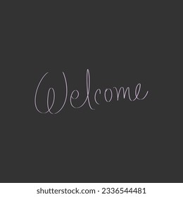 welcome hand written typography vector file