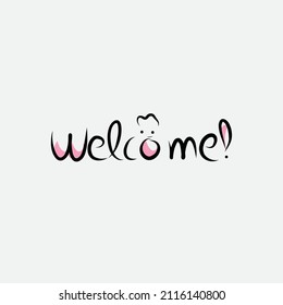 Welcome handcrafts drawing vector illustration