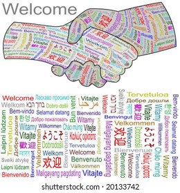 Welcome Hands In Multiple Languages