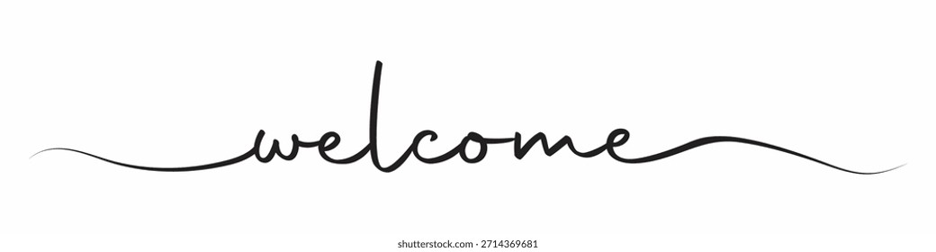 Welcome Handwritten Script Typography Greeting Design