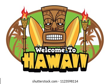 welcome to hawaii tiki greetings