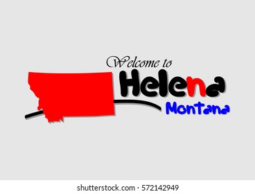 Welcome to Helena Montana, Vector illustration Design