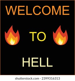 Welcome to Hell Flames Poster