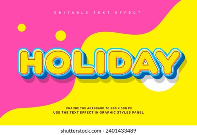 Welcome holiday editable text effect template