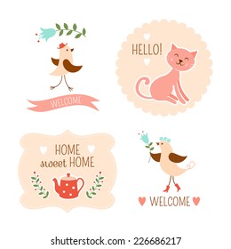 Welcome home decorative elements