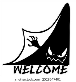 Welcome, welcome home, Halloween, characters, decals, stickers, walls, windows, doors