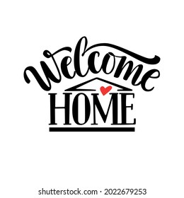 Welcome Home Vector Illustration Isolated On White