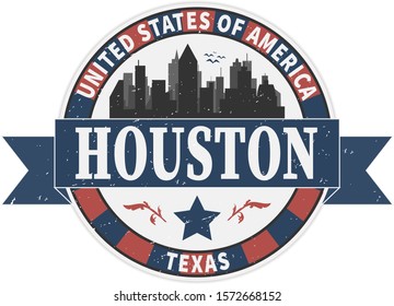 Welcome to Houston grunge rubber stamp on white background, vector illustration