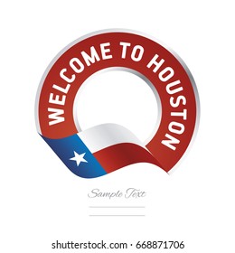 Welcome To Houston Texas Flag Logo Icon