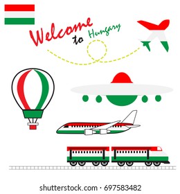 Welcome to Hungary. Vector illustration.