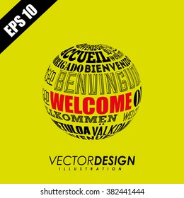 welcome icon design 