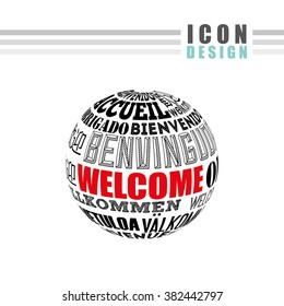 welcome icon design 