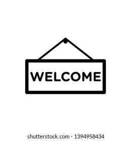 The welcome icon. Invite symbol. Flat Vector illustration.