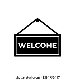 The welcome icon. Invite symbol. Flat Vector illustration.
