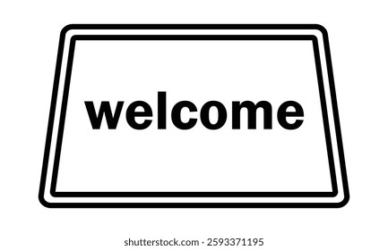 Welcome icon. Icon message welcome for sign outline isolated on white background. Welcome talk for banner, poster web logo design. Simple vector illustration.