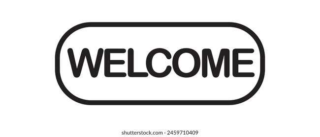 icono de bienvenida sobre fondo blanco