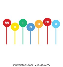 welcome icon vector illustration design