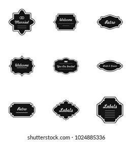 Welcome icons set. Simple set of 9 welcome vector icons for web isolated on white background