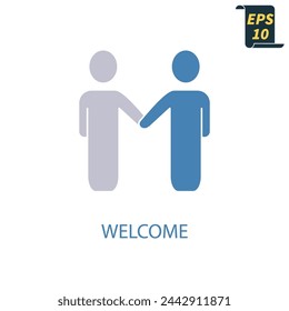 welcome icons  symbol vector elements for infographic web