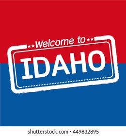 Welcome to IDAHO of US State illustration design