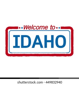 Welcome to IDAHO of US State illustration design