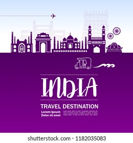 Welcome to India vector illustration.