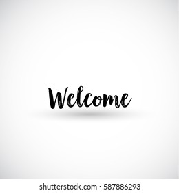 Welcome inscription. Vector illustration