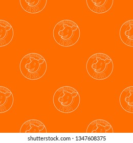 Welcome invitation to barbecue pattern vector orange for any web design best