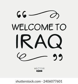 Bienvenidos a Iraq, Ilustración vectorial.