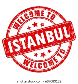 Welcome to Istanbul vector stamp