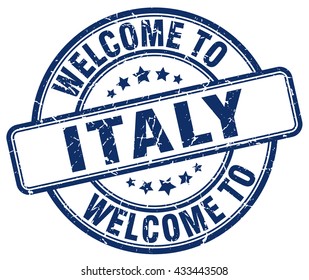 welcome to Italy. stamp